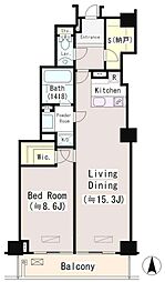 恵比寿ガーデンテラス弐番館 1LDKの間取図画像