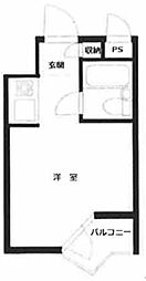 コート桜上水 ワンルームの間取図画像