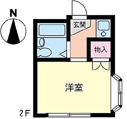 ビエント相原 ワンルームの間取図画像