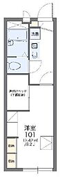 レオパレスフロンティア 1Kの間取図画像