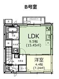 プレミアムガレージハウス上尾壱丁目東 1LDKの間取図画像