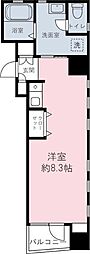 オークヒルズ ワンルームの間取図画像