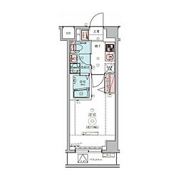 LEXE鷺沼 1Kの間取図画像
