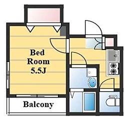 中村ビル 1Kの間取図画像