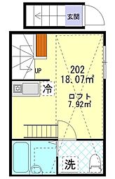 インベスト羽田1 ワンルームの間取図画像