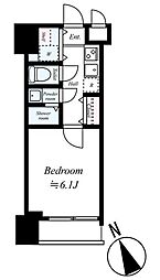 ガリシア銀座イースト 5階1Kの間取り