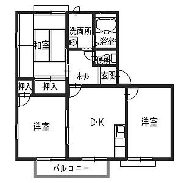 スカイハイツ植田 B203｜大阪府岸和田市西之内町(賃貸アパート3DK・2階・56.00㎡)の写真 その2