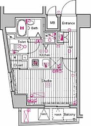 ガラ・ステージ南大塚 1Kの間取図画像