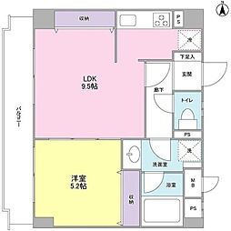 ハイツ川原 1LDKの間取図画像