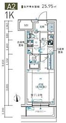 MAXIV生田 1Kの間取図画像