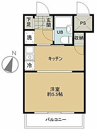 TOP明大前No.3 1Kの間取図画像
