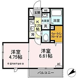 グランデヴィクトワール 2Kの間取図画像