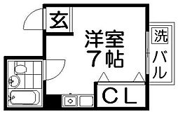 ベストレジデンス寝屋川 ワンルームの間取図画像