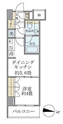 ParkSphere中野富士見町 1DKの間取図画像