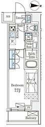 アークマーク新宿西落合 1Kの間取図画像