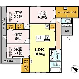 サン・クレール 4LDKの間取図画像