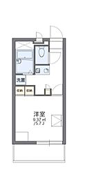 レオパレスアドミラブールワタル 1Kの間取図画像