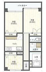 湯島 マンションサマリア 4階3DKの間取り