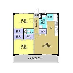 パークサイド山ノ内A 2LDKの間取図画像