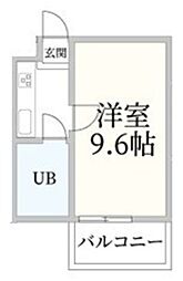 ジュネパレス新検見川第8 1Kの間取図画像