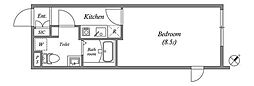 LIVARTSEASON幡ヶ谷 1Kの間取図画像