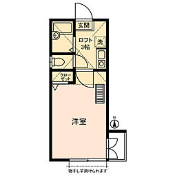 スリーワン 1Kの間取図画像