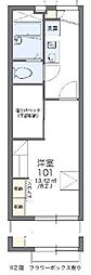 レオパレスサンマリー2 1Kの間取図画像