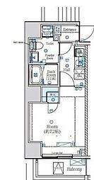 MAXIV常盤台TRE 11階1Kの間取り