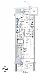 MAXIV横浜大通り公園 1Kの間取図画像