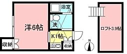 マ・ピエス百合ヶ丘 1Kの間取図画像