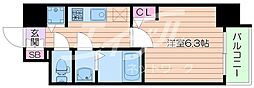 エスリード京橋グレイス 1Kの間取図画像