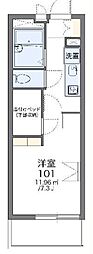 レオパレスOHYATO2 1Kの間取図画像