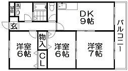 ウインズヒル 3LDKの間取図画像