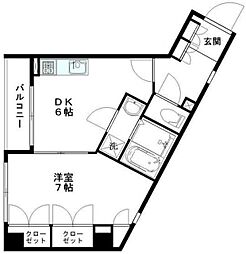 プレサージュ 1DKの間取図画像