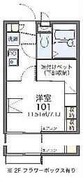 レオパレスKOMUGI 1Kの間取図画像