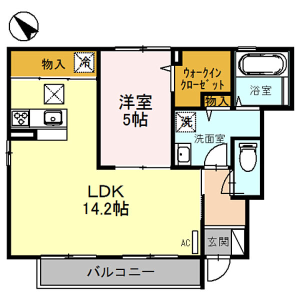 ラ・コンポフォタ ｜大阪府泉大津市曽根町２丁目(賃貸アパート1LDK・1階・44.90㎡)の写真 その2