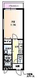 フジパレス瑞光5番館 1Kの間取図画像