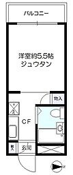 美和プラザ高井戸 ワンルームの間取図画像
