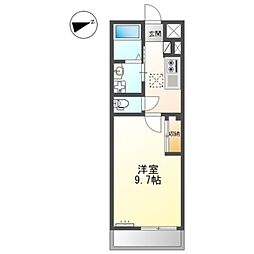 シーサイドレジデンスNK 1Kの間取図画像