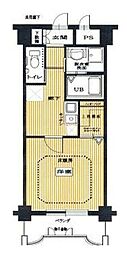 サウザンドリバー 1Kの間取図画像