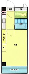 SAタワー 1Kの間取図画像