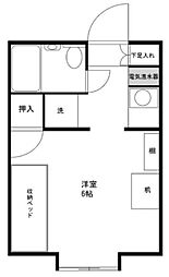 ハイムアペックス ワンルームの間取図画像