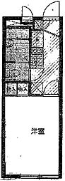 ヴィラ 1Kの間取図画像