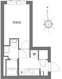 シティウォーク品川中延 1Kの間取図画像