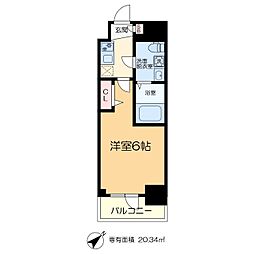 GRANPASEO金町 1Kの間取図画像