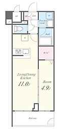 グランジュテ2 1LDKの間取図画像