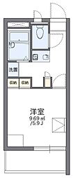 レオパレス鈴ヶ森 1Kの間取図画像