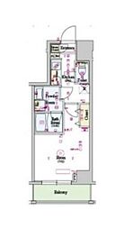 JR山手線 大塚駅 徒歩5分の賃貸マンション 5階1Kの間取り