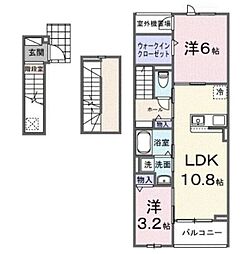 シュティル 2LDKの間取図画像
