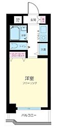 ライオンズマンション仲六郷 ワンルームの間取図画像